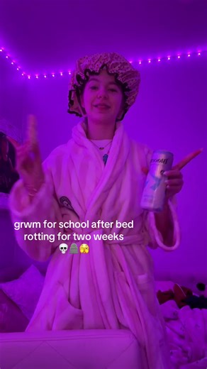 sigh another day another energy drink #backtoschool #grwm #influencer #heatlesscurls #depressed