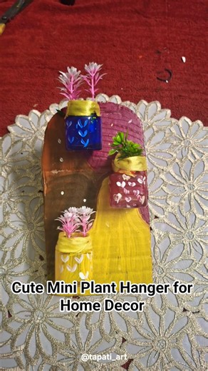 Mini Plant Hanger for Home Decoration#indianart #plantpots #homedecor #artandcraft #indiancraft #diy