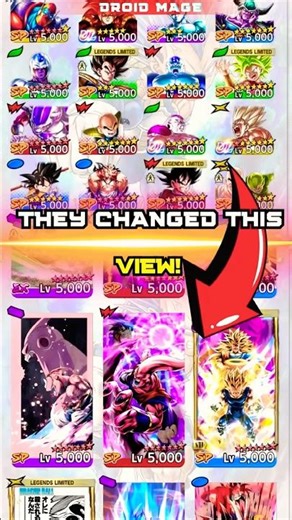 New character display mode in Legends is crazy! #dragonballlegends
