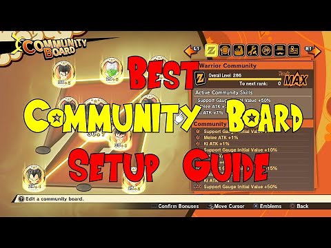 Dragon Ball Z: Kakarot - Best Community Board Setup Guide