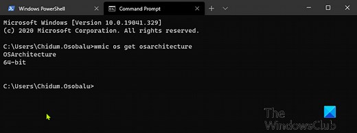 How to check Windows OS architecture (32-bit or 64-bit) using PowerShell or Command Prompt