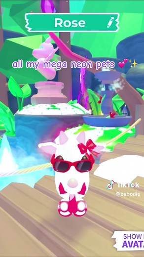 Showing off My Mega Neon Pets in Roblox Adopt Me
