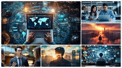 无水印可商用！现代商务科技智慧办公4K超清视频素材合集，适用于企业宣传片与公司宣传片剪辑 智能办公 科技办公 商务合作 商务人士 会议握手 商务洽谈 商务签约