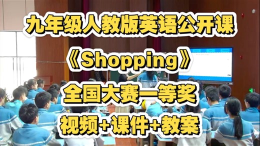 九年级人教版英语公开课《Shopping》视频+课件+教案 全国大赛一等奖