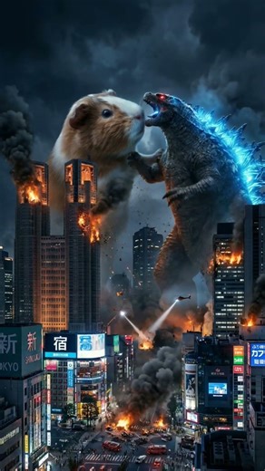 Giant Guinea Pig: 1, Godzilla: 0 🐹#shorts