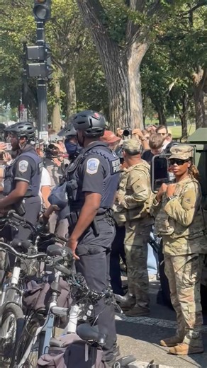17K views · 412 reactions | This is a protest in Washington DC around the National Guard who has been deployed to the city to help curb crime. This is astonishing that so many people are gathered to protest crime fighting measures. #dcpolice #Parkpolice #WashingtonDC #nationalguard #vetradiosyndicate #army #navy #airforce #marines #metro #Pentagon #DOD #ice #DHS #JDVance #Trump | Vet Radio Syndicate | Facebook