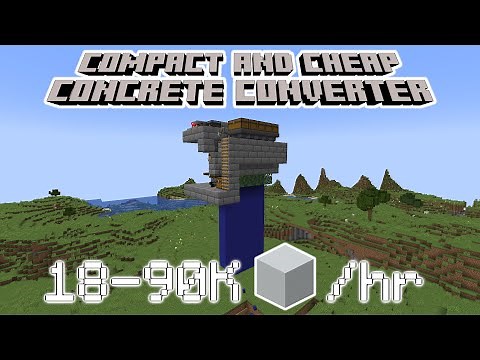 Tiny FAST Concrete Converter, 18-90K/hr, Minecraft Java 1.21