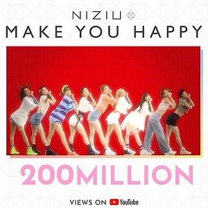NiziU on Instagram: "NiziU「Make you happy」MV 🎊200,000,000VIEWS🎊 A big thank you to all WithUs for loving Make you happy so much💕 🎥https://youtu.be/QW28YKqdxe0 #NiziU #ニジュー #WithU #Makeyouhappy"
