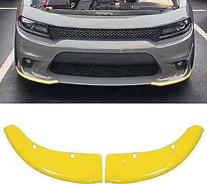 Front Bumper Lip Splitter Protector 68327084AA 68327085AA for Dodge Challenger Scat Pack SRT 2015-2020, Left Driver and Right Passenger Side Bumper Thumper Coverage Shock Absorbing