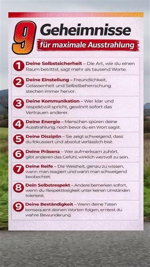 ❗️9 Geheimnisse für Ausstrahlung, die dich sofort attraktiver machen
