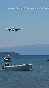 1.2M views · 20K reactions | A Wizz Air plane was captured landing eye-poppingly close to a crowd of spectators standing along a beach near Greece’s quirky Skiathos Airport on August 5, viral video shows. Footage filmed by pilot Demetrios Gregoriou shows the spectacular moment when the large aircraft, flying in from Naples, spooked tourists watching the low landing steps from the runway. | Herald Sun | Facebook