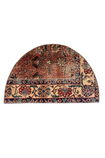 Vintage Oushak Semicircle Antique Wool Turkish Handmade Entry Oriental Small Area Decor - Etsy