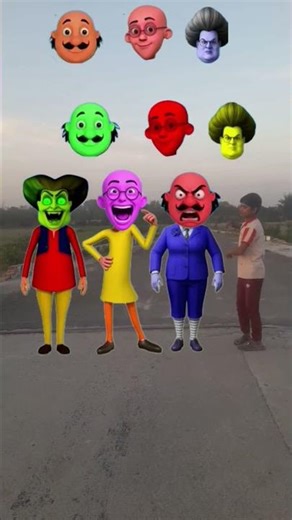 cute bhabhi, Pink, Yellow, Green, Siren, Dancing Dog, Blue Sky, &Me Correct Head Matching #shorts​​​