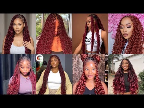 Elegant Wine Colour Braided Hairstyles Trending in 2026