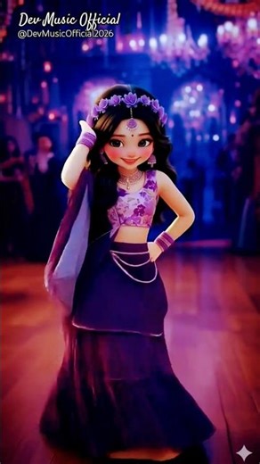 Jab Jab Baje Mohan Muraliya 💜 Cute 3D Dance Animation | Dev Music Official #shorts#love#song#viral