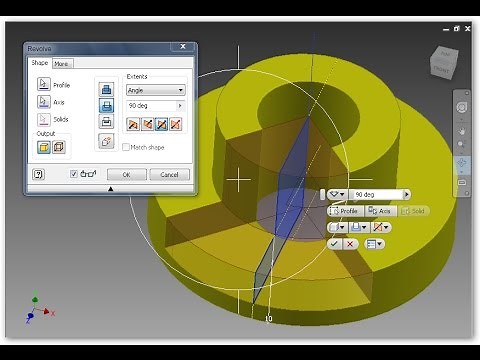 1.1 Autodesk INVENTOR Basics - Revolve cut