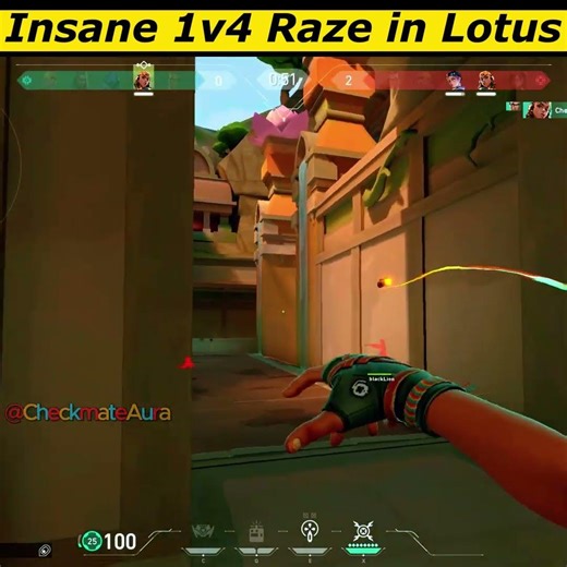 Clean 1v4 Raze in Lotus map || 240hz || rtx5060 || #valorant