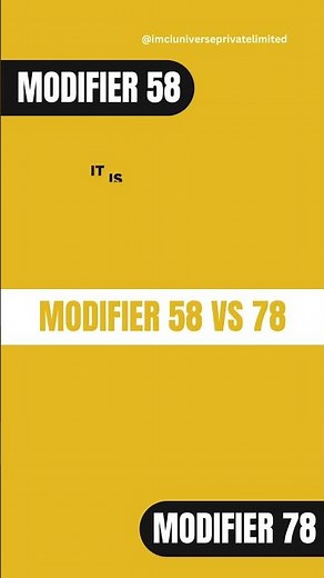 Modifier 58 vs 78 - Detail Explanation #medicalcodingtraining #medicalcoding #cpctraining