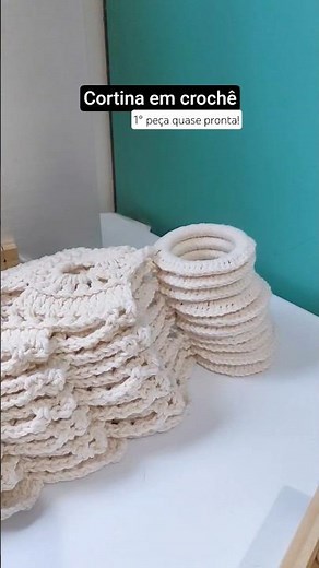 Crochet curtain, embroidery hoops, brief step by step