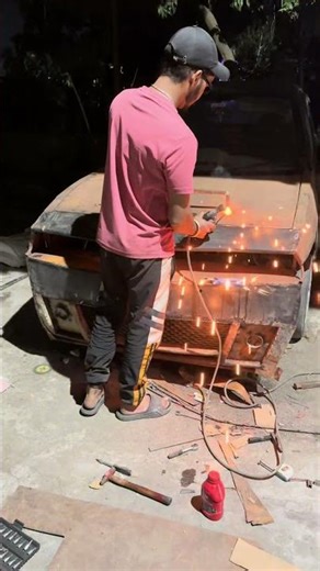 Day 30| Building the Hood Scoop Frame | Hatchback to Muscle Car Transformation #youtubeshorts