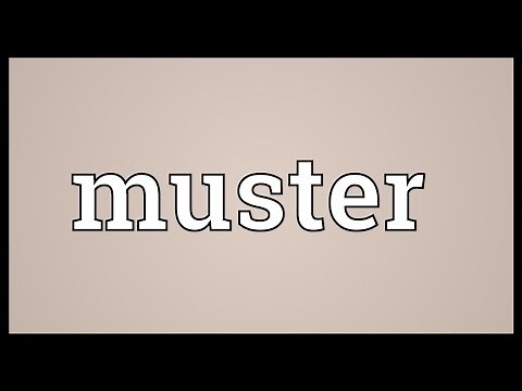 Muster Meaning