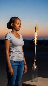 Eritrean woman fire sky rocket #fireworks #Eritrea | Viral Motion Zone