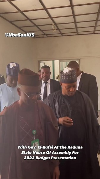 598 reactions · 69 shares | With Gov. El-Rufai At The Kaduna State House Of Assembly For 2023 Budget Presentation. | Senator Uba Sani | Facebook