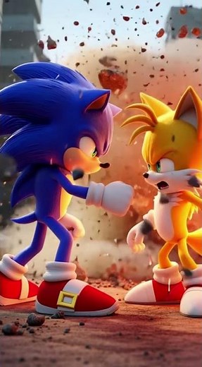 Sonic vs Tails – Epic Slow Motion Fight Scene #sonic #sonicthehedgehog #cartoon #darktails