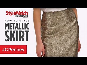 How to Style a Metallic Skirt | Skirt Styles from JCPenney