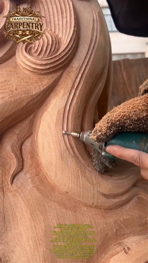 Precision Wood Carving with Rotary Burr Tool 🪵 #WoodCarving #Woodworking #DIY
