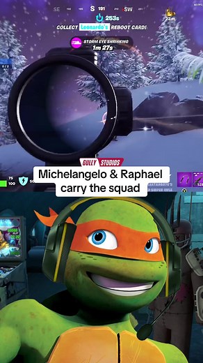 Michelangelo and Raphael carry the TMNT squad and hit some snipes! #fortnite #tmnt #tmnt2012 #ninjaturtles #teenagemutantninjaturtles #fortniteclips #fortniteskins #raphael #michelangelo #leonardo #donnatello #snipe #gaming