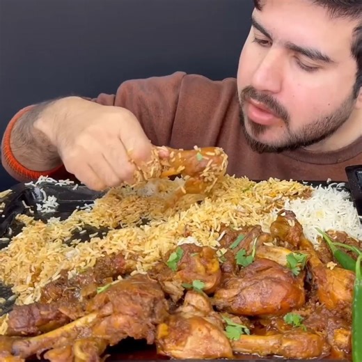 SPICY CHICKEN CURRY🔥 BASMATI RICE || #shorts #mukbangn #asmreating #mukbangasmr #asmr
