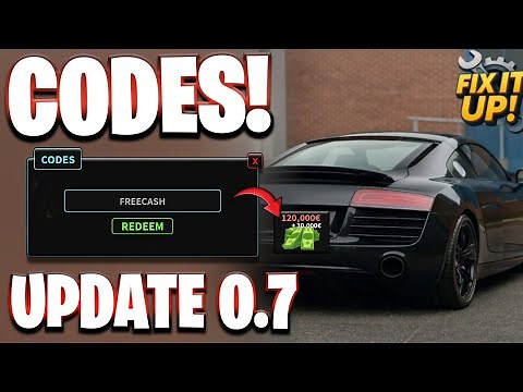 *NEW* ALL WORKING UPDATE 0.7 CODES FOR FIX IT UP! ROBLOX FIX IT UP CODES