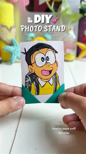 Photo Stand DIY with Paper📄✨💕 #shorts #diy #craft #photostand #papercraft #art #gadgets #bts #fyp