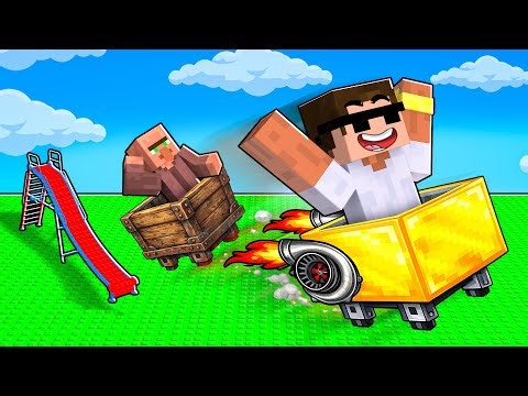 I Build a Super Fast Minecart in Roblox..