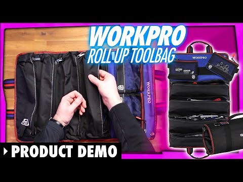 Tool Storage is easy with WORKPRO's Roll Up Tool bag