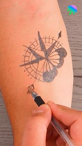 Butterfly and Compass tattoo idea video by Entice Studio | Outfit Anatomy