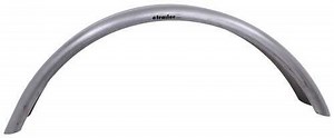 Single Axle Trailer Fender - Rounded Edges - Ribbed Steel - 8" Wheels - Qty 1 etrailer Trailer Fende