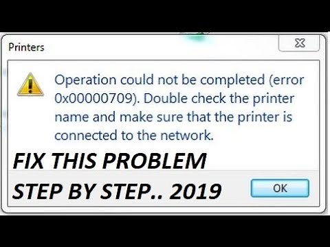Fix this Error 0x00000709 shared printer?