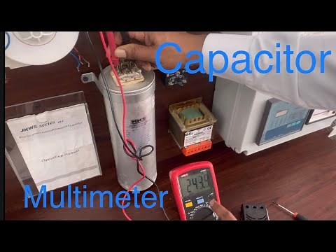How do you check the capacitor with a multimeter?