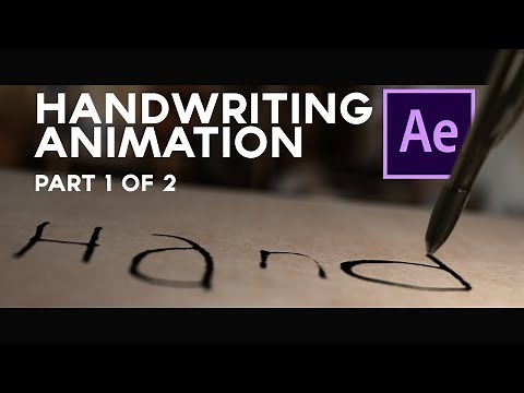 Advanced Hand writing Tutorial in After Effects (PART 1)