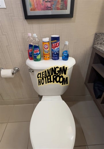 Deep Cleaning a Hotel Toilet with Ajax Products