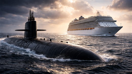 Why submarines are black but cruise ships are white