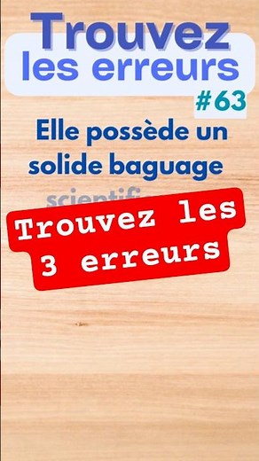 Trouvez les 3 erreurs dans cette phrase ! (63) #correction #languefrançaise #orthographe #grammaire