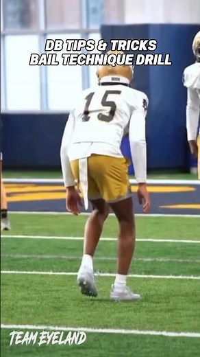 Notre Dame DBs working bail technique the RIGHT way.