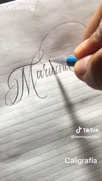 Como fazer letra M #caligrafia #foryour #lettering #viral