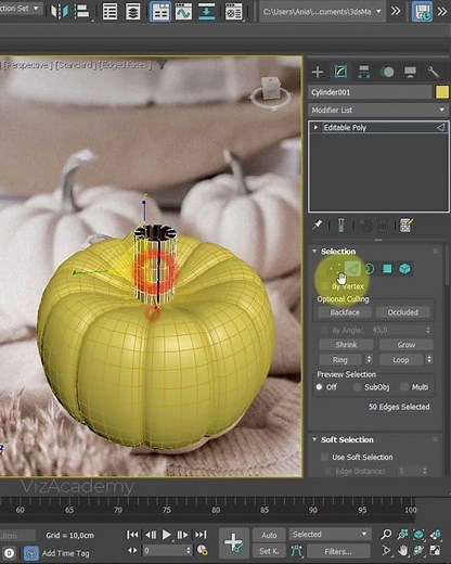 Create your own pumpkin model in 3ds Max #3dmodeling #3dsmax #tutorial