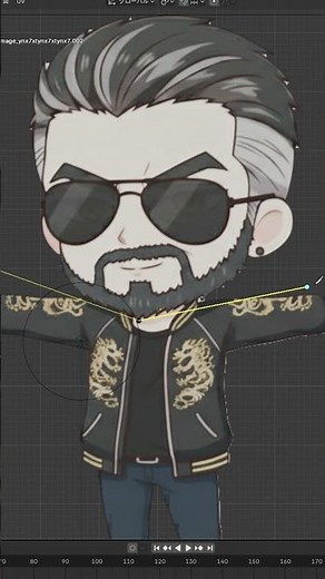 [Blender beginners] Prepare to move the image character! Divide the image into parts and set up a...