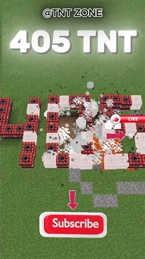 Minecraft TNT Explosion 💥 405 TNT Destroyed Everything! #Minecraft #tnt #minecraft #gaming #games