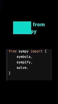How to solve equations using Python #shorts